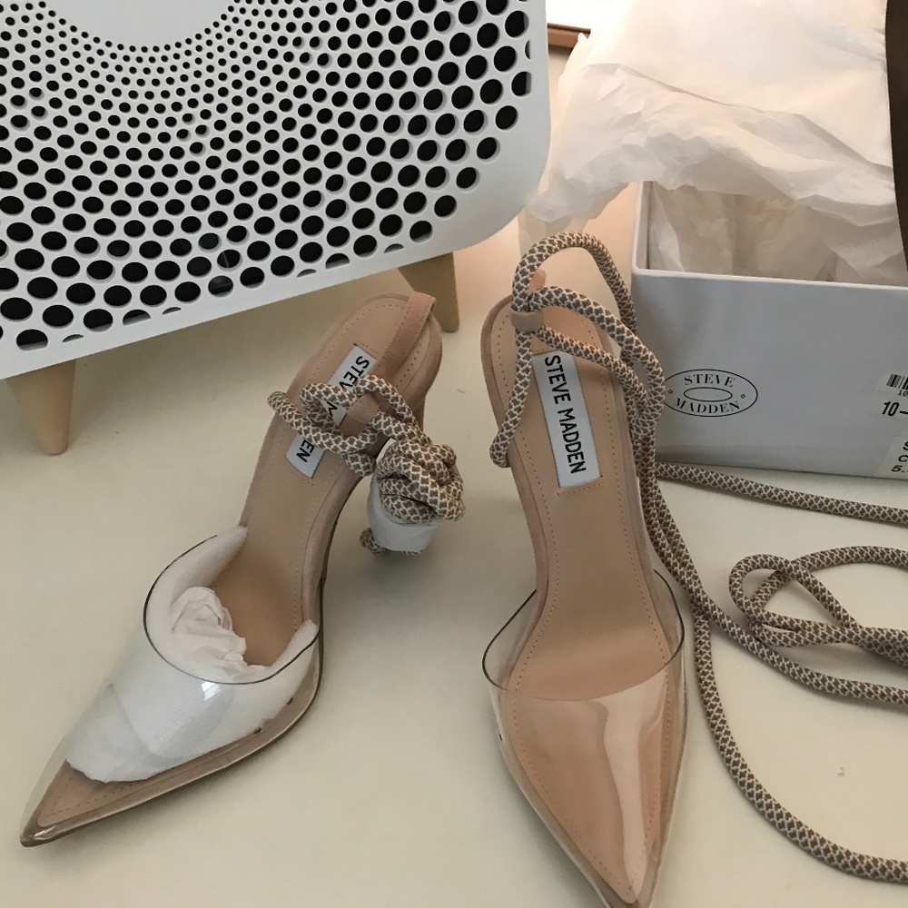 Steve Madden CLEAR BEIGE heels